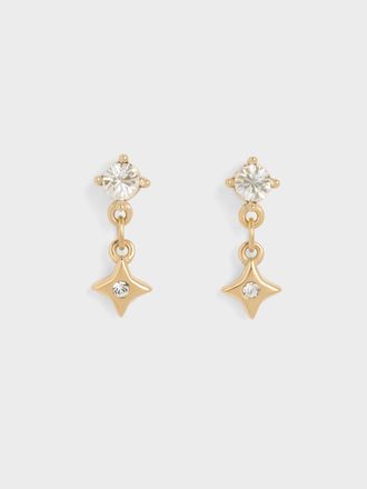 Charles & Keith Everest Crystal Star Drop Earrings