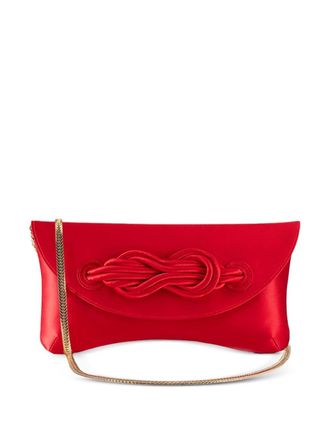 Shanghai Tang Clutch met geknoopt detail - Rood