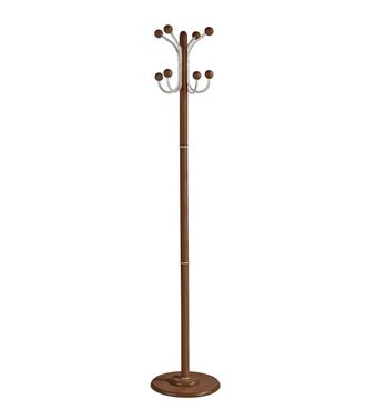 HERDASA Herdasa - Perchero Mod. 406 Herrajes Cromo Satinado Lacado Nogal, 170 Cm(alto)35 Cm(ancho)35 Cm(largo)