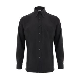 Tom Ford Heren, Overhemden, Zwart, Maat: XL Jersey