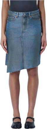 Our Legacy Asymmetrische Denim Rok - Dames - Spijkerrokken - Blauw - L - Denim - Rokken