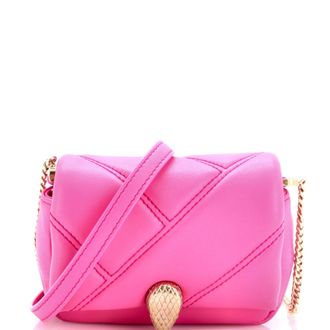 Bulgari Serpenti Cabochon Shoulder Bag Diagonal Quilted Leather Micro