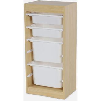 Sweeek Mueble Para Ni&ntilde;os Con 4 Cubos De Almacenaje