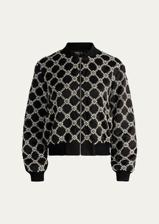 Alice & Olivia Willie Embellished Bomber Jacket