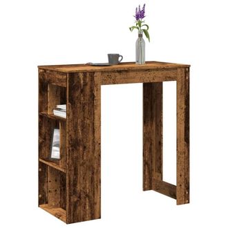Berkfield Home Bar Table with Racks Old Wood 102x50x103.5 cm Engineered Wood in Brown