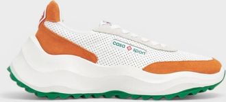 Casablanca Mens Atlantis Sneaker White Orange - Size: 11.5