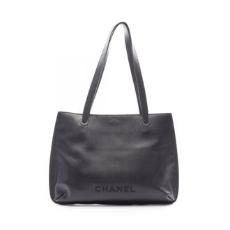 Chanel Black Grained Calfskin Handbag Tote Bag (Pre-Owned)