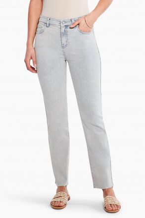Nic+Zoe Mid Rise Straight Ankle Jean In Salt