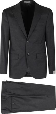 Corneliani Principe di Galles Suit - Heren - Business pakken - Grijs - L - Kostuums