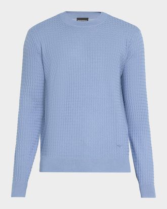 Emporio Armani Men & apos;s Wool Geometric Jacquard Crewneck Sweater