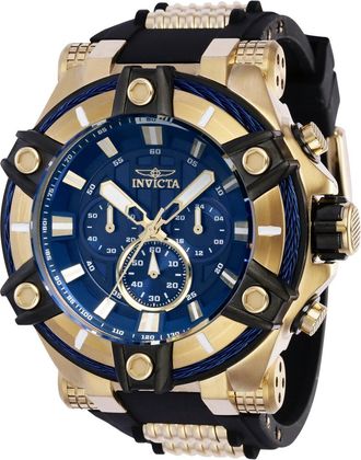 Invicta Bolt 39187 Heren Horloge - Quartz Uurwerk - Roestvrij Staal met blauwe Wijzerplaat - 52mm