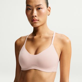 Nike Womens Alate Minimalist Light-Support Padded Convertible Sports Bra in Brown | FQ3550-207