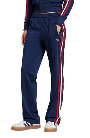 adidas Originals Firebird Recycled Polyester Track Pants in Night Indigo/Scarlet/White at Nordstrom, Size X-Small