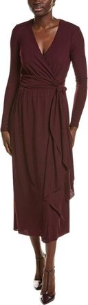 Reiss Maddie Jersey Wrap Dress In Burgandy