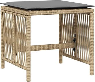 vidaXL Taburetes Jard&iacute;n Cojines 4 Uds Rat&aacute;n Pe Beige Mezcla 41x41x36cm Vidaxl