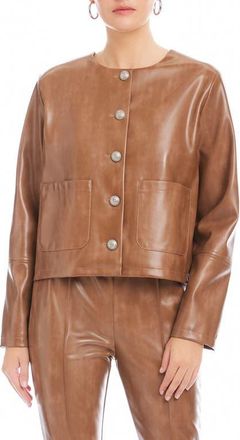 Fifteen Twenty Kaylyn Faux Leather Jacket in Latte at Nordstrom, Size X-Small