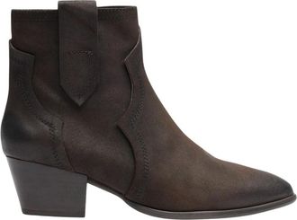 Ash Flare Enkellaarsjes - Dames - Cowboylaarzen - Bruin - 38 EU - Leer - Schoenen