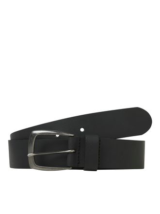 Jack & Jones Lederg&uuml;rtel JACK & JONES JACMICHAEL LEATHER BELT SN, Herren, Gr. 80, schwarz, Leder, unifarben, G&uuml;rtel Lederg&uuml;rtel