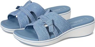 Clarks Breeze Rae Mia Womens Sandals Denim Blue Interest Synthetic : 5.5 B - Medium