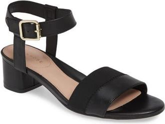 Taryn Rose Makena Sandal in Black Leather at Nordstrom, Size 8