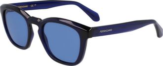 Ferragamo Blue Square Unisex Sunglasses SF2040SE 432 50