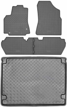 OEM Juego De Alfombrillas De Goma Para Coche Y Alfombrilla Para Maletero Para Citro&euml;n Berlingo Ii Estate (2007-2018)