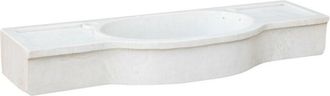 Biscottini International Biscottini - Fregadero De M&aacute;rmol Blanco De Cocina Lavabo De Encimera Fregadero De Piedra Lavabo De Interior Y Exterior Lavabo De Fuente