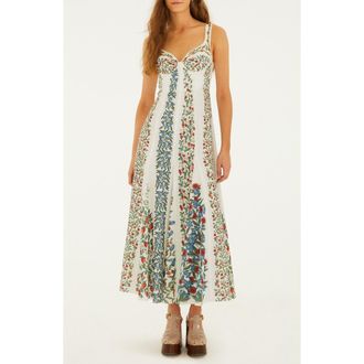 Farm Rio Fruit Beauty Linen Blend Maxi Dress in Off-White at Nordstrom, Size X-Large