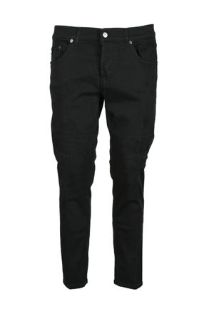 Dondup Tapered Slim Fit Black Denim Jeans