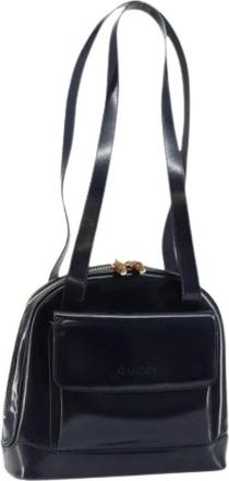 Gucci Pre-owned Leren Schoudertas - Dames - Vintage Schoudertas - Blauw - ONE Size - Leer - Vintage