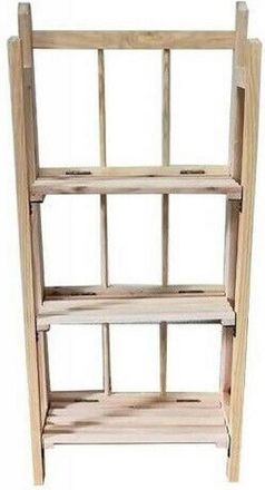 Trade Shop Trade Shop - Mobile Scaffale In Legno 3 Ripiani Porta Piante Oggetti Mensole Arredamento