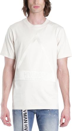 HVMAN Triangle Oversize Cotton Logo Graphic Tee in Cream at Nordstrom Rack, Size Large