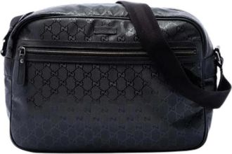 Gucci Pre-owned Canvas Crossbody Bag - unisex - Vintage Schoudertas - Zwart - ONE Size - Vintage