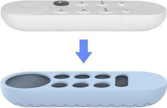 OEM Compatible Con El Mando A Distancia De Google Chromecast 2020: Funda Protectora De Silicona Cobertura Total Mando Distancia Google Tv (paquete 2)