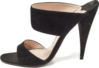 Miu Miu Sandali in pelle scamosciata 125mm - Nero