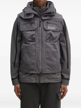 Napapijri Giacca con stampa logo - Grigio