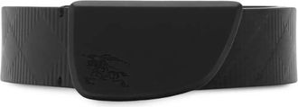Burberry EKD Debossed Leather Shield Belt, Size 100