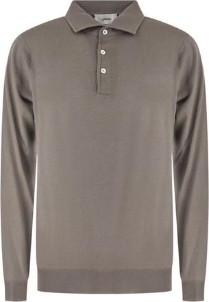 Lardini Polo de lana color gris topo - Tops - Hombre - Gris - S