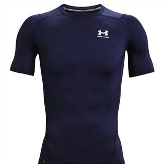 Under Armour Mens Heatgear Short Sleeve Compression Shirt In Navy