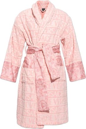 Versace I Love Baroque Badjas - Heren - Badjassen - Roze - XL - Katoen - Nachtkleding