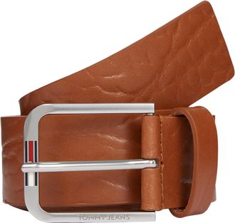 Tommy Jeans Lederg&uuml;rtel TOMMY JEANS TJM AUSTIN 4.0 cm breit, Herren, Gr. 11,5, braun (cognac), Rindsleder, unifarben, G&uuml;rtel Lederg&uuml;rtel, Gr&ouml;ssenverstellbar