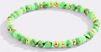 Mint & Lily Stacking Birthstone Beaded Bracelet in August Peridot at Nordstrom, Size 7.5