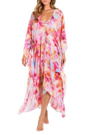 L'agence Kara Long Sleeve Cover-Up in Pink at Nordstrom Rack