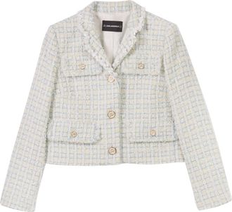 Karl Lagerfeld Kort Twill Katoenen Jas - Dames - Blazers - Veelkleurig - M - Katoen - Jassen