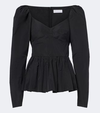 Stella McCartney Top de tafet&aacute;n con peplum