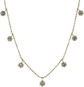 Graziela 18K yellow gold medium Floating diamonds necklace - Oro