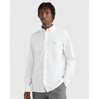 Tommy Hilfiger Core 1985 Flex Mens Long Sleeve Oxford Shirt - White - Size 2XL