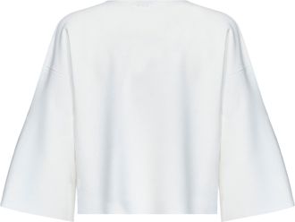Max Mara Womens Top Mxmformo White Viscose Crepe Knitwear Sweater