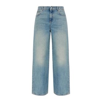 Alexander McQueen Jeans, Dames, Blauw, W25, Katoen, Straight-leg Jeans