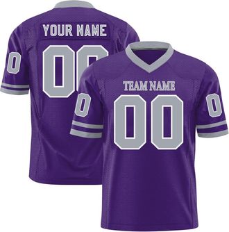 Generic Custom Football Jersey Short Sleeve Personalised Team Shirts for Men Women Kids, Customize Baseball Jerseys Printed with Name Number Personalized Unif